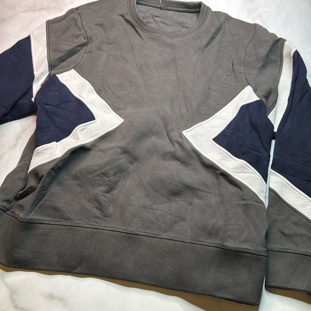 Neil Barrett Modernist Colorblock Crewneck Sweatshirt